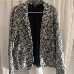 Elegant Gray Patterned Women's Jacket